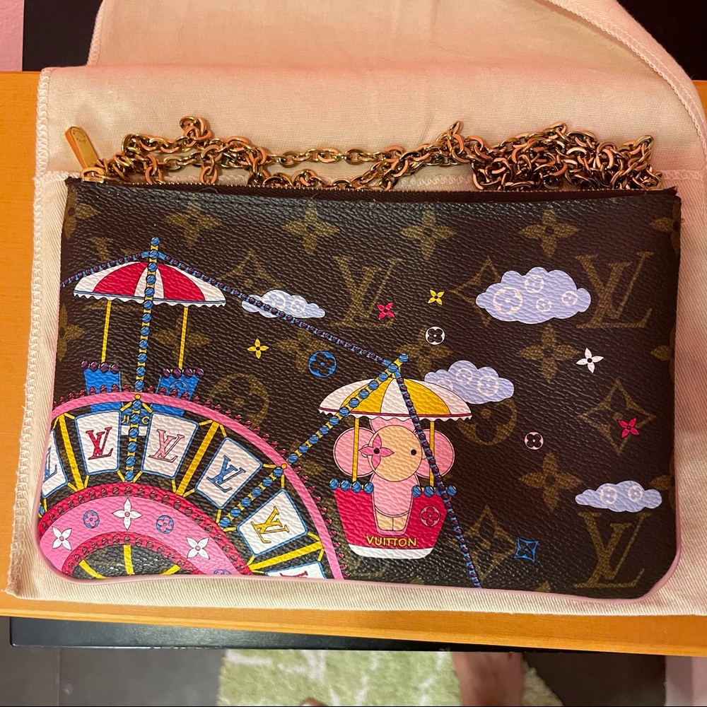 Louis Vuitton double zip pochette purse